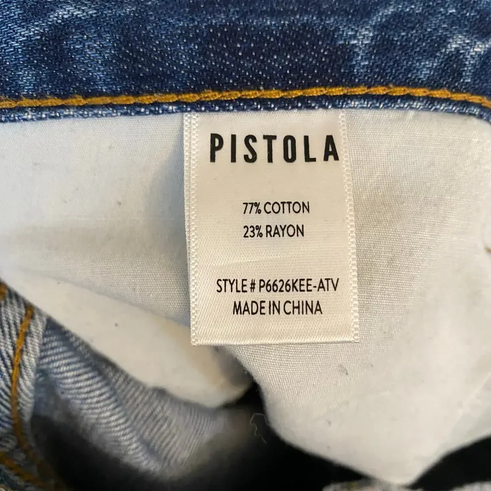 PISTOLA Presley High Rise Roller Blue Jeans in Alternatives Size 26 - Picture 6 of 10